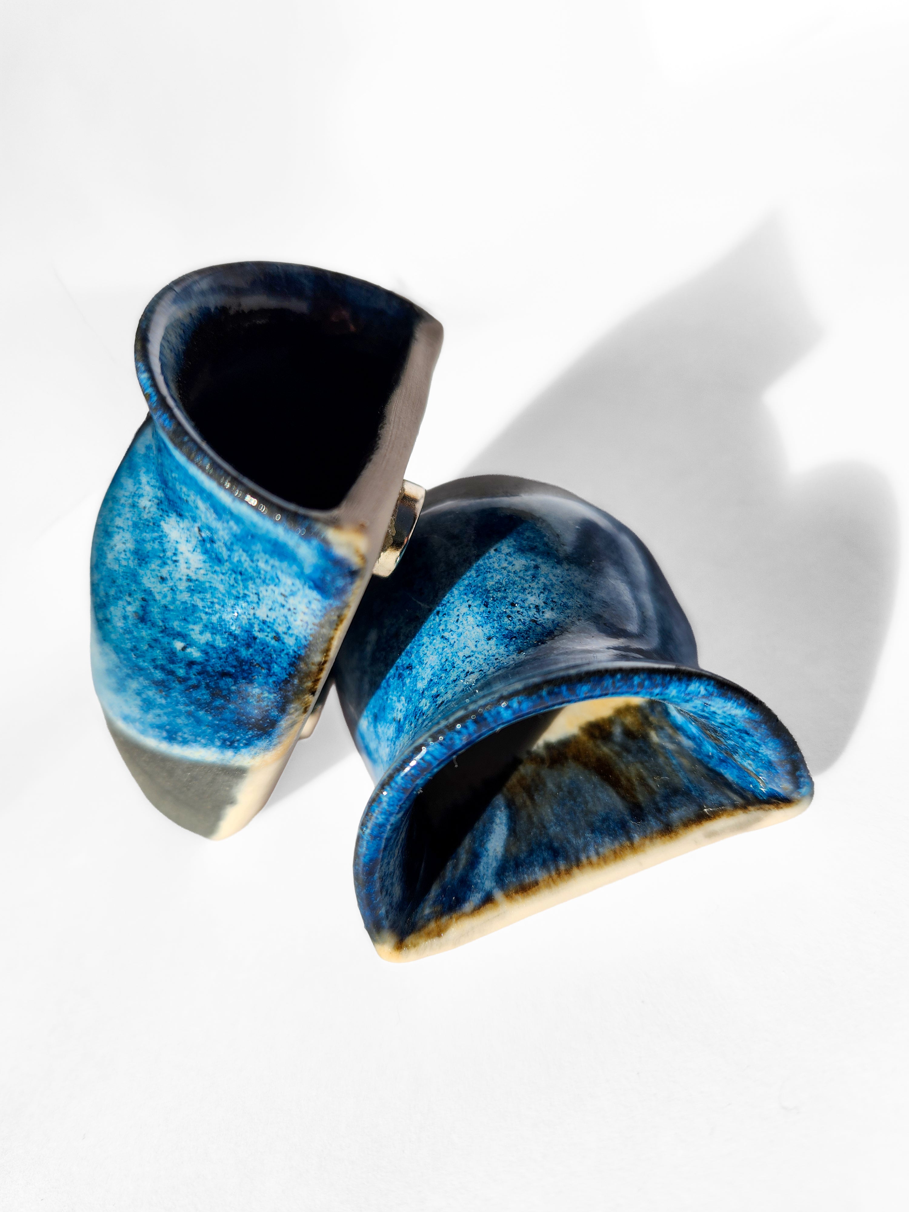 Small Porcelain Magnetic Half-Vase