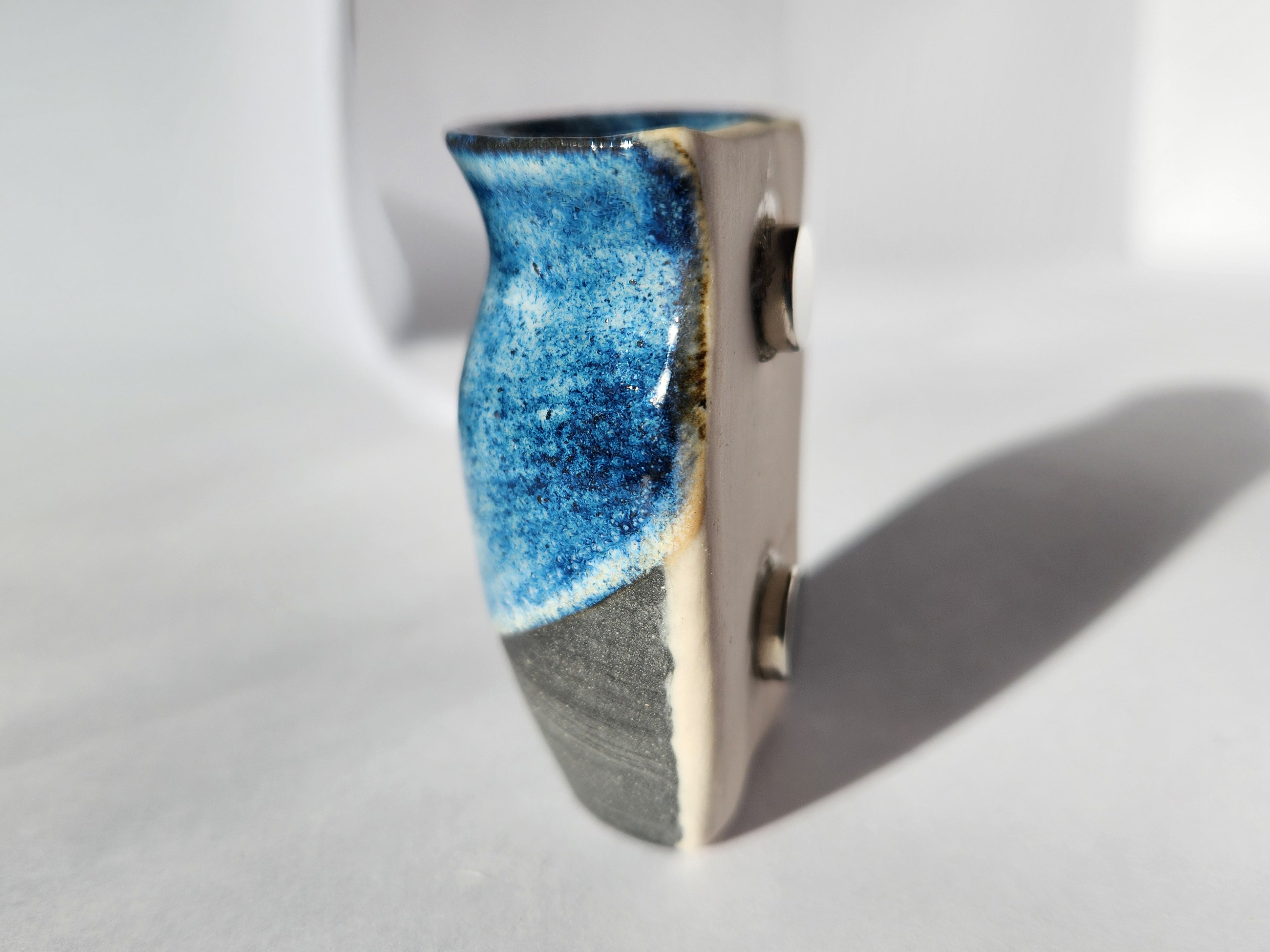 Small Porcelain Magnetic Half-Vase