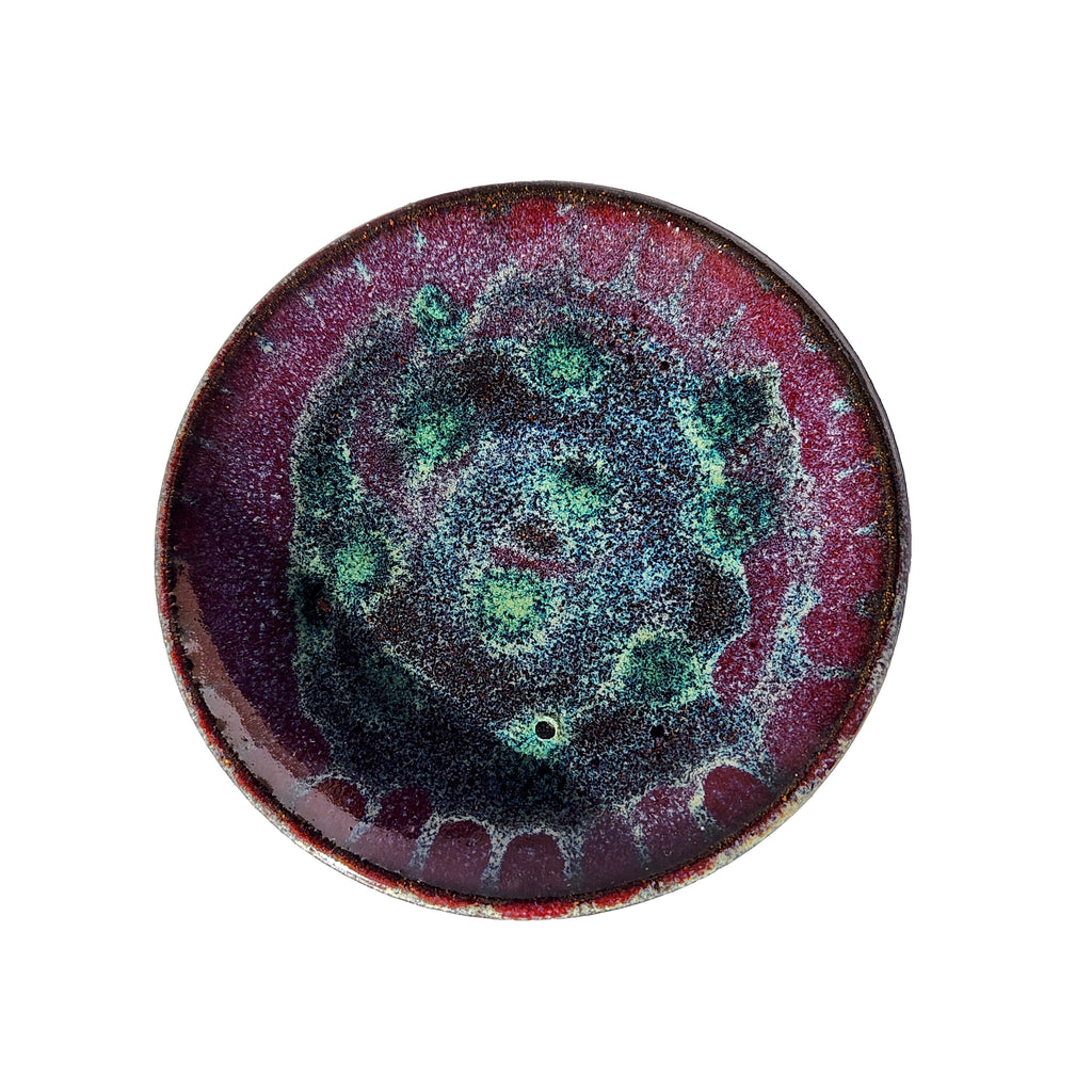 Small Handmade Shallow Bowl – Galaxy Glaze Colors