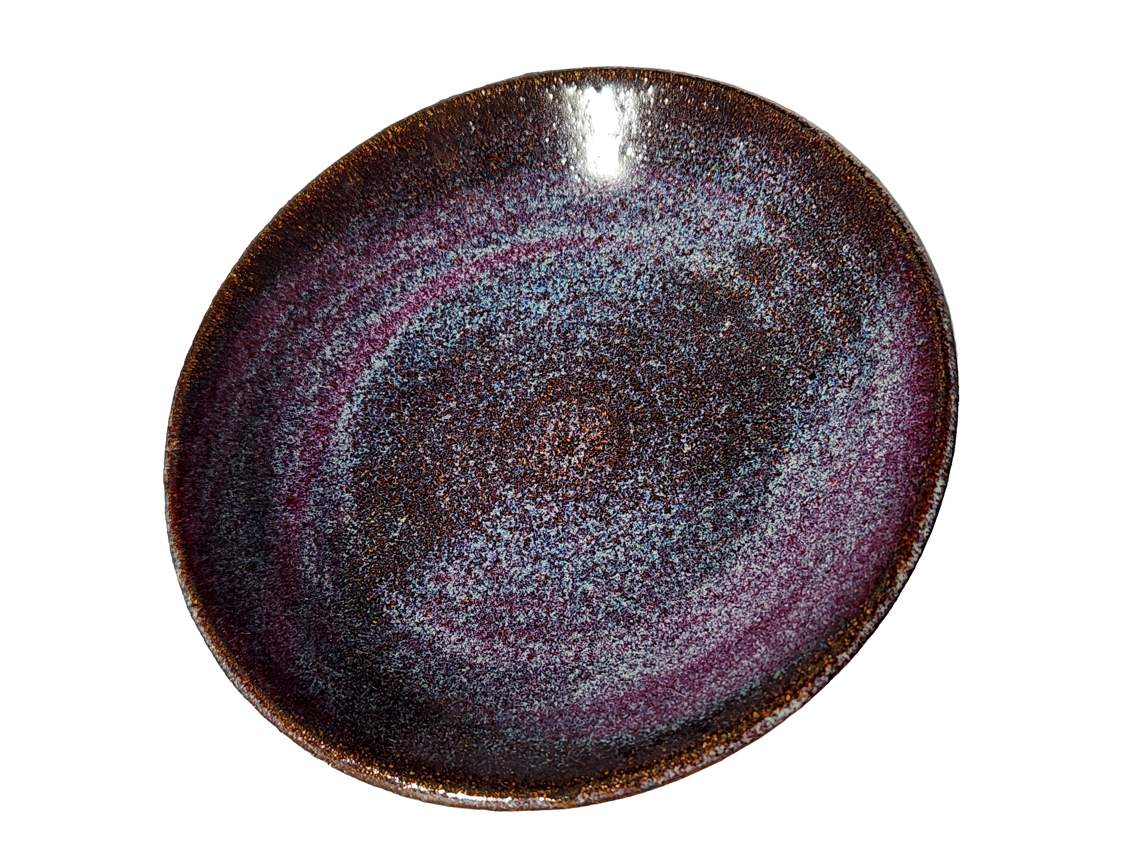 Small Handmade Shallow Bowl – Glossy Purple
