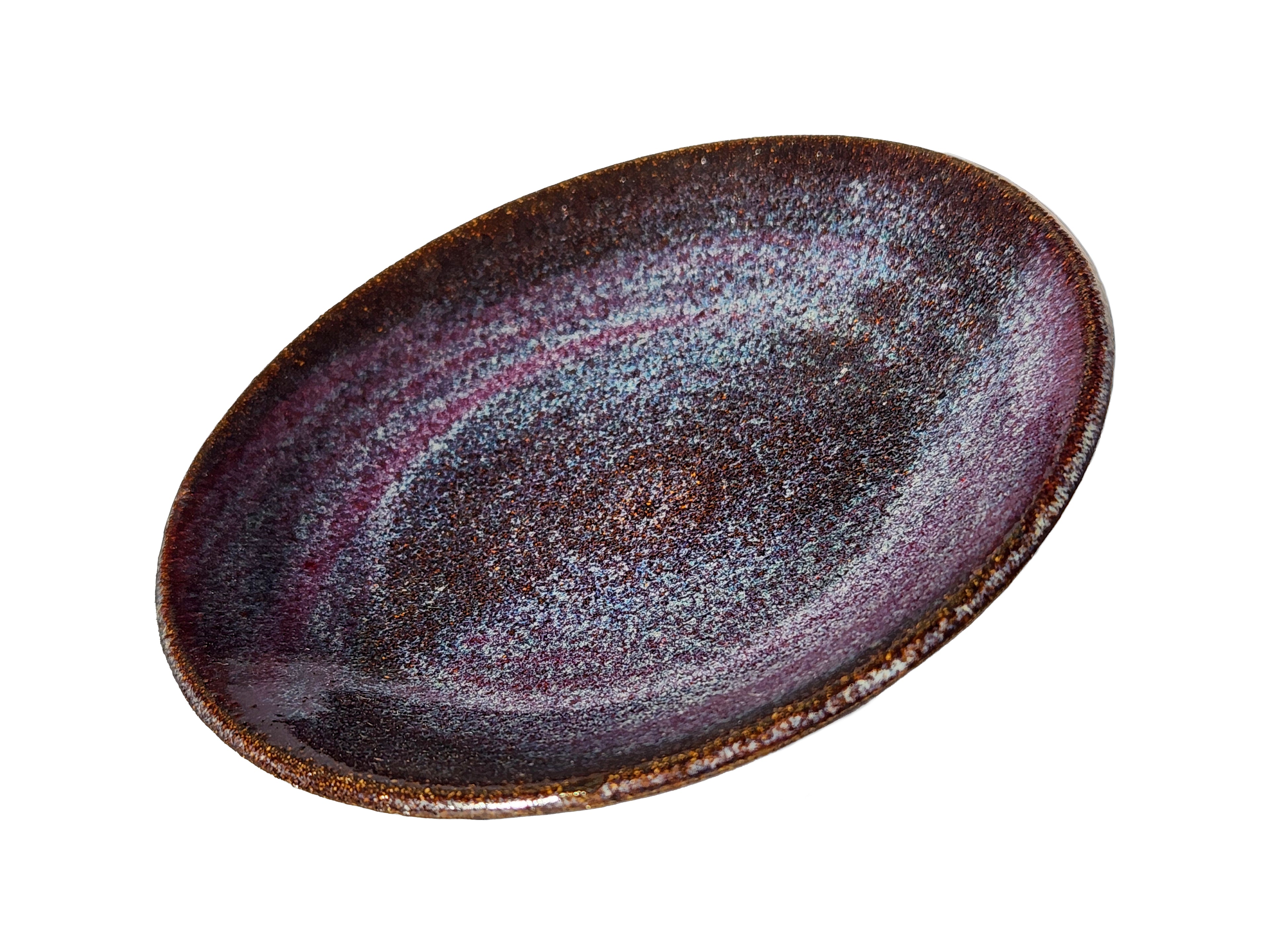 Small Handmade Shallow Bowl – Glossy Purple