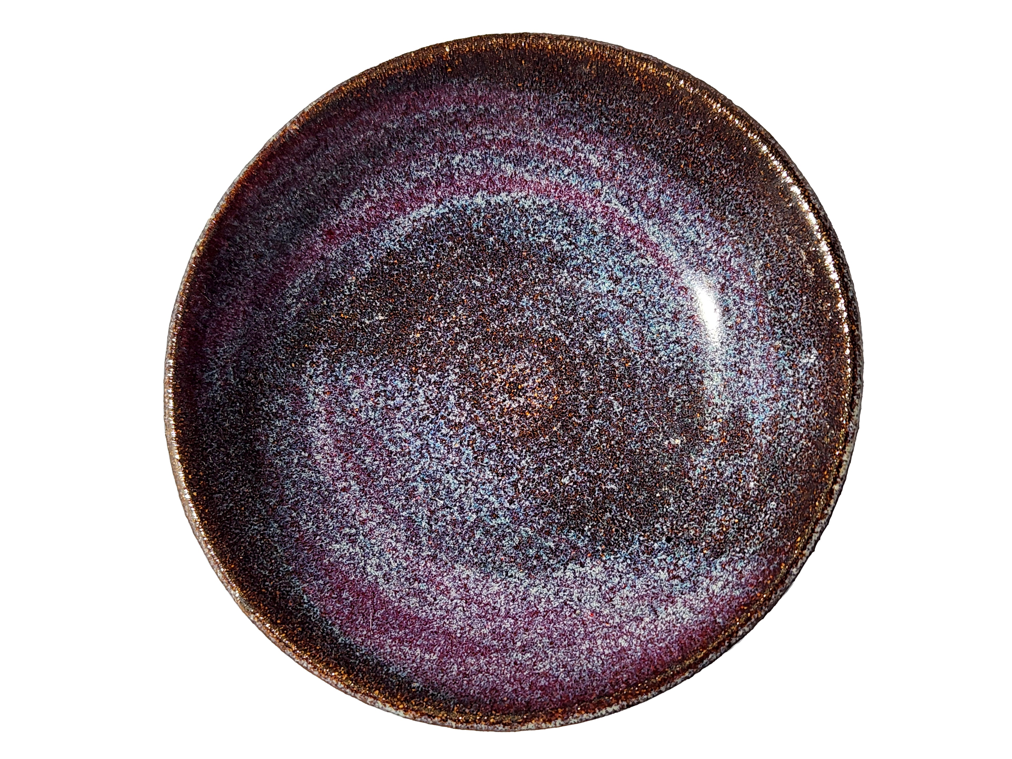 Small Handmade Shallow Bowl – Glossy Purple