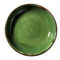 Small Handmade Shallow Bowl – Green and Copper Color