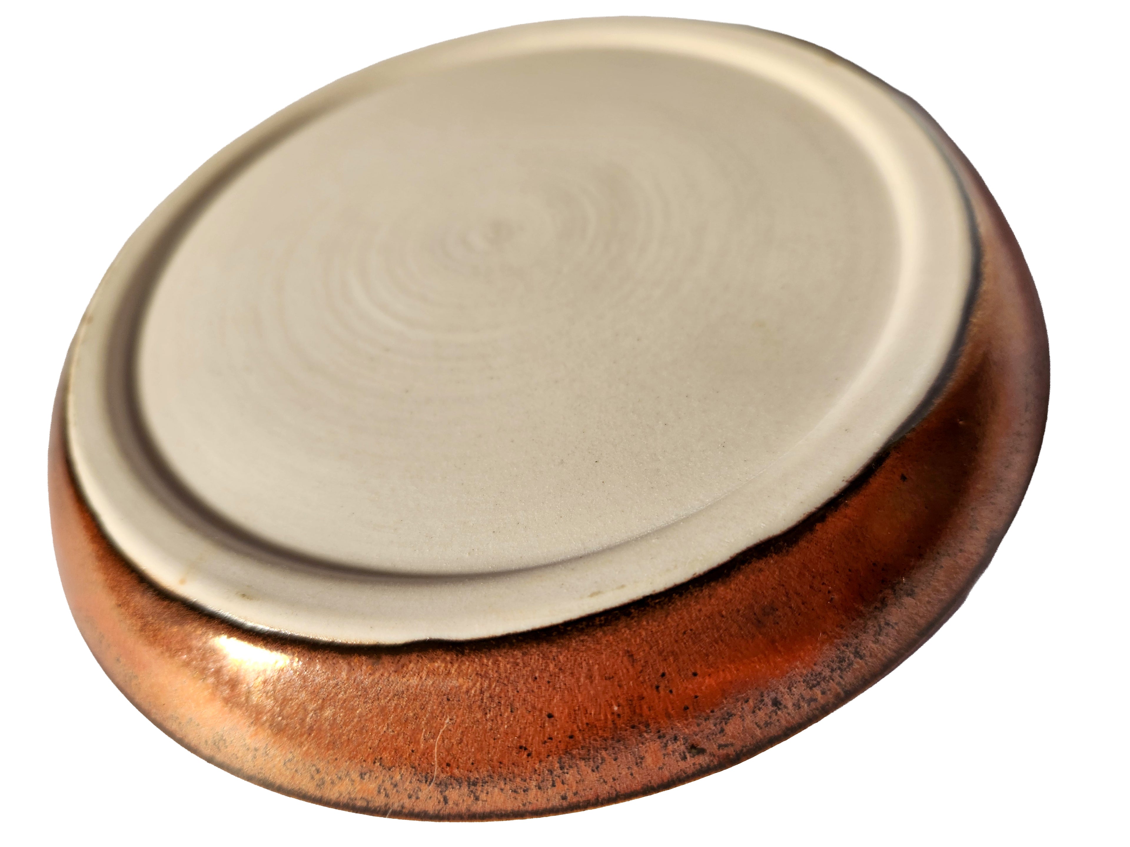 Small Handmade Plate – Rustic Copper Color Glaze 5.5"