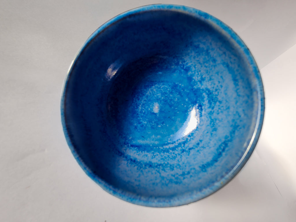 Blue Glazed One of a Kind Dessert Bowl - 6oz