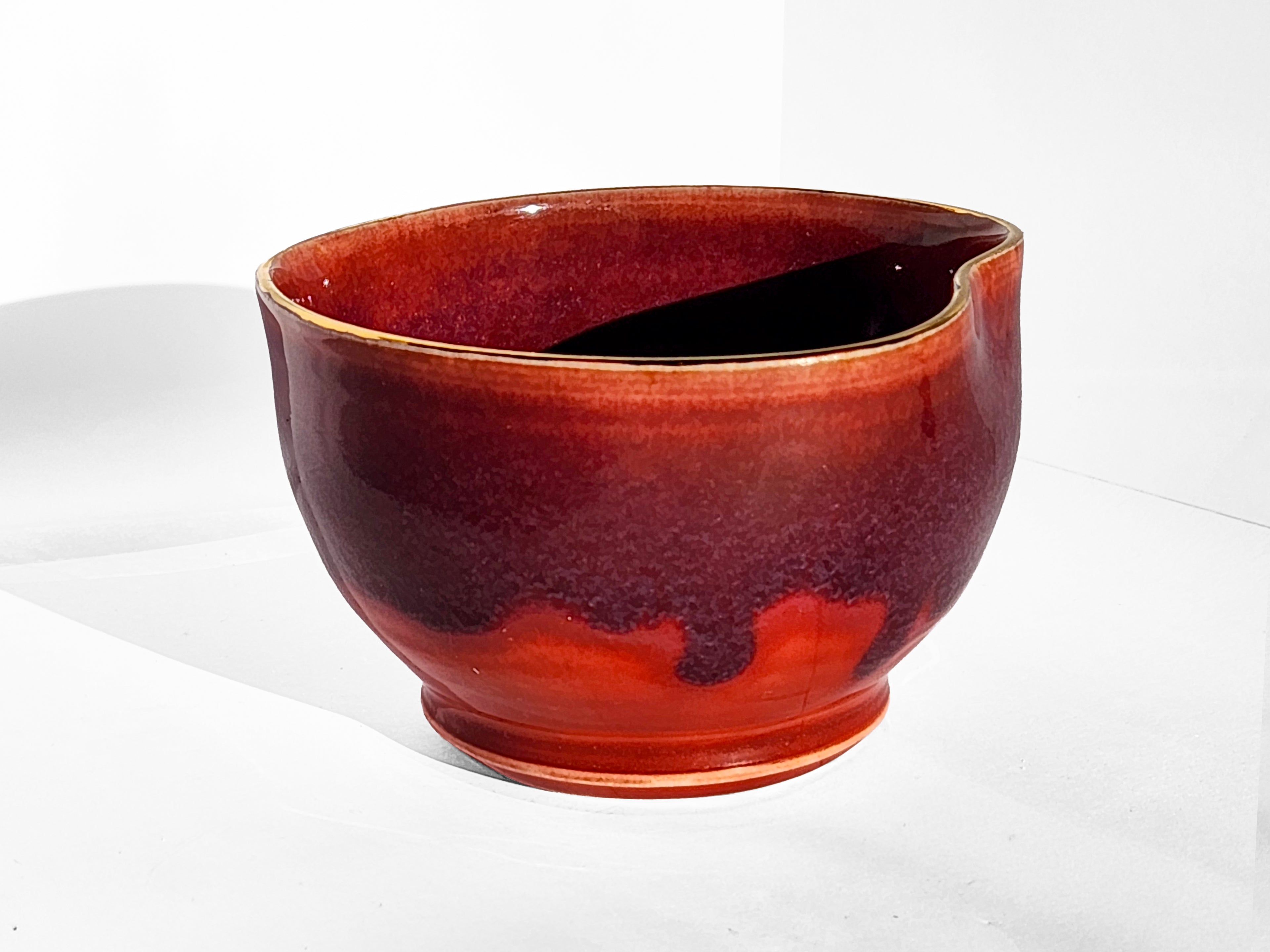 Handmade Heart Bowl - rich reddish-purple