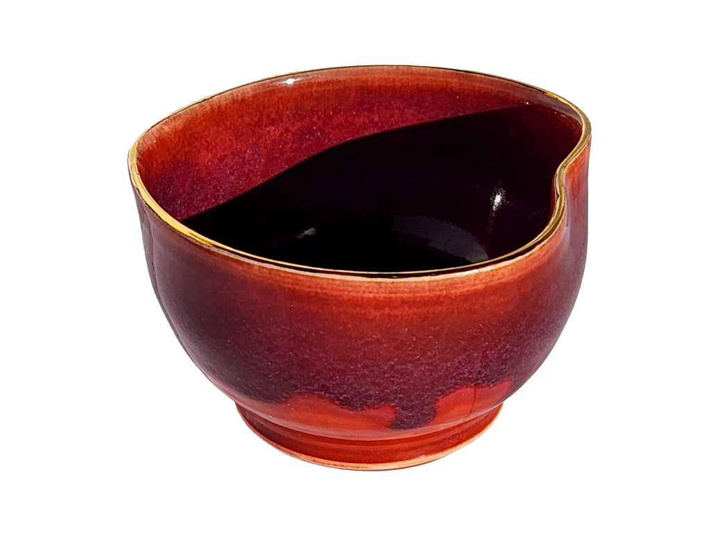 Handmade Heart Bowl - rich reddish-purple