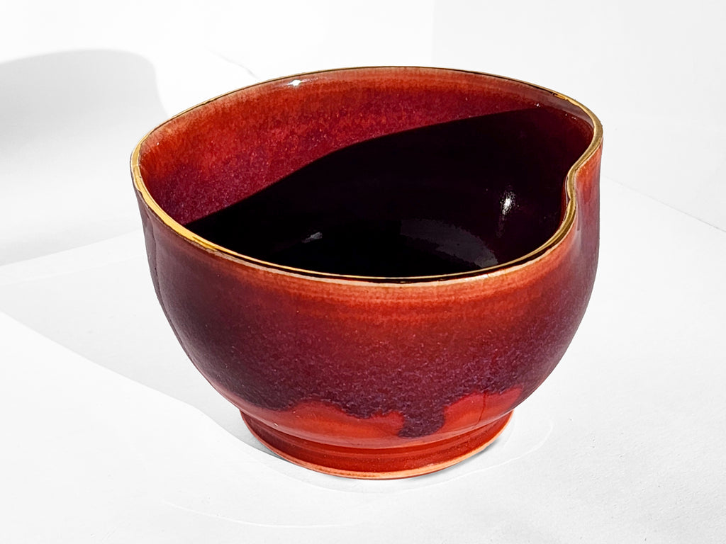 Handmade Heart Bowl - rich reddish-purple