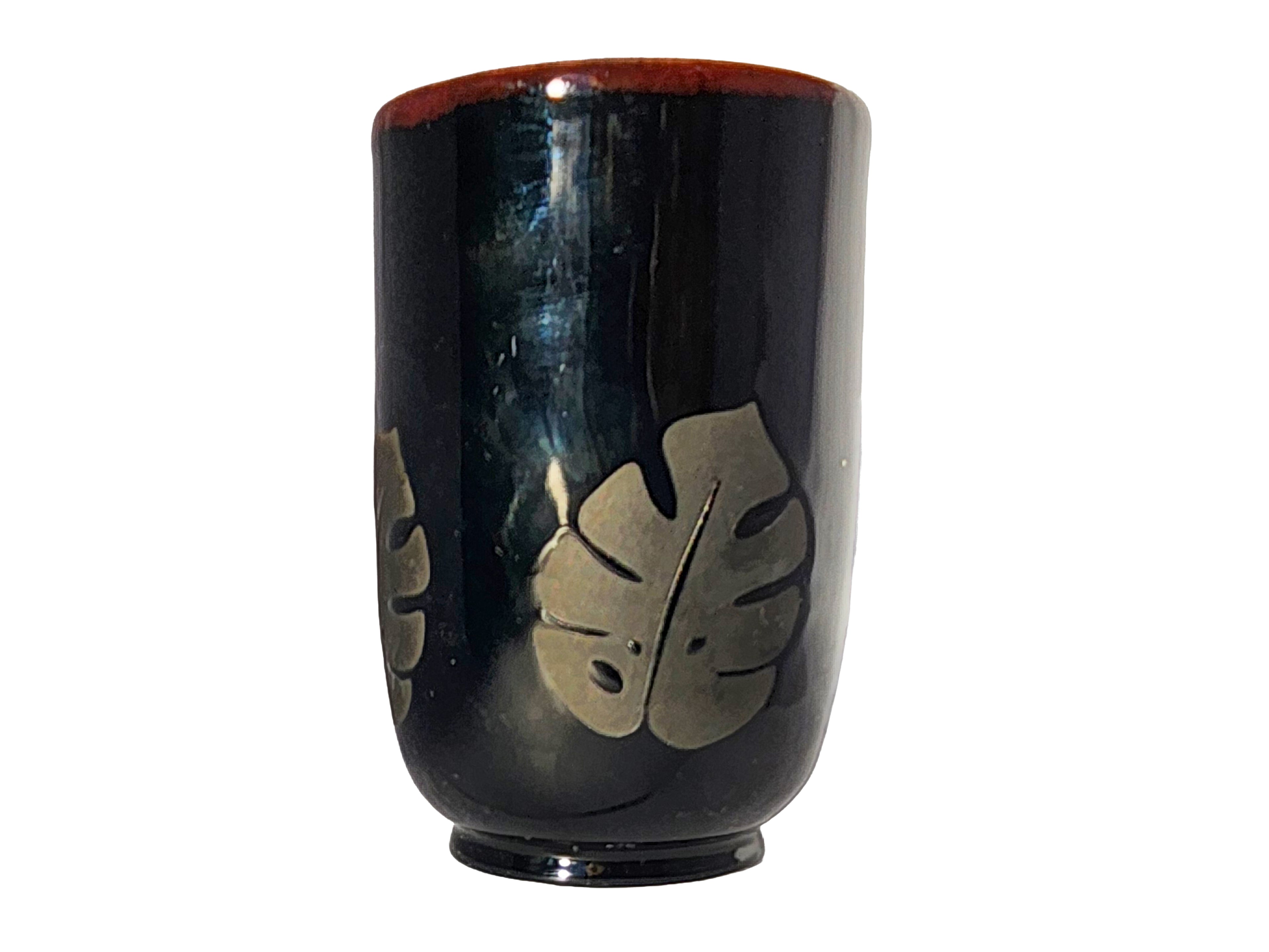 Handmade Monstera Motif Tumbler, 8oz