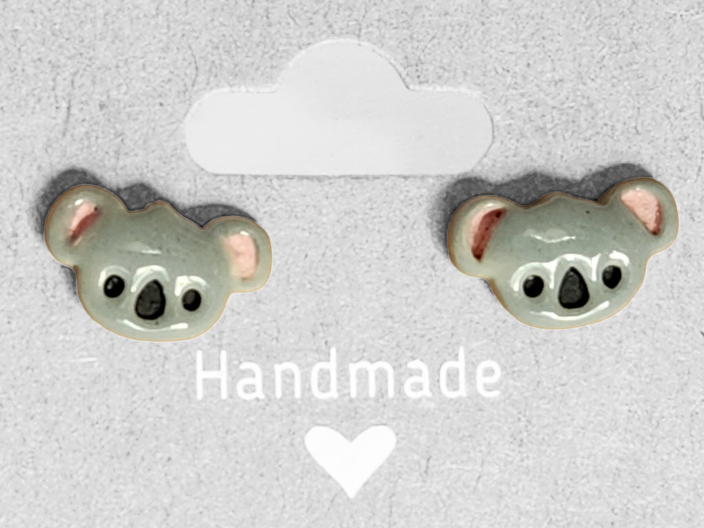 Handmade Koala Stud Earrings