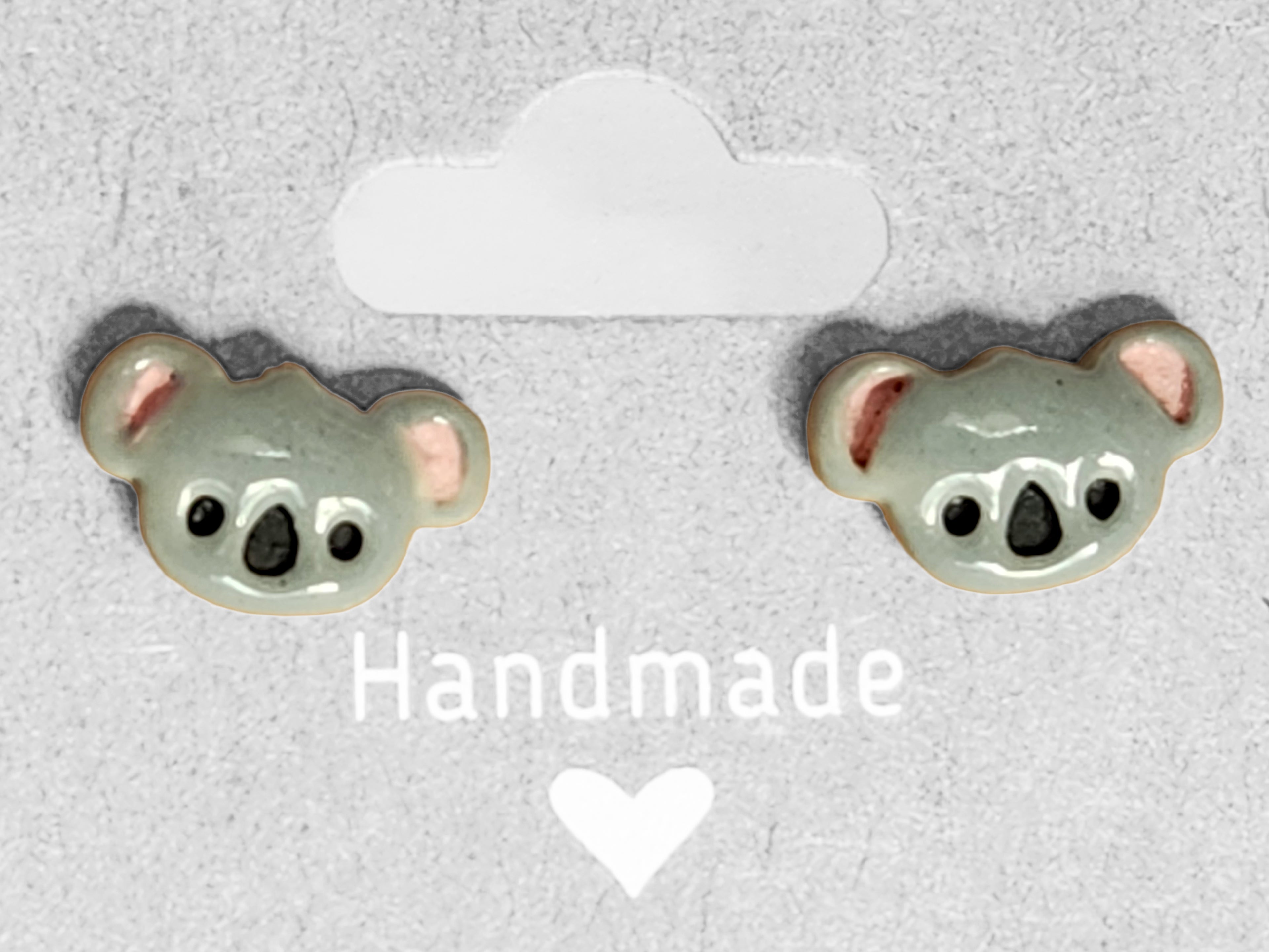 Handmade Koala Stud Earrings