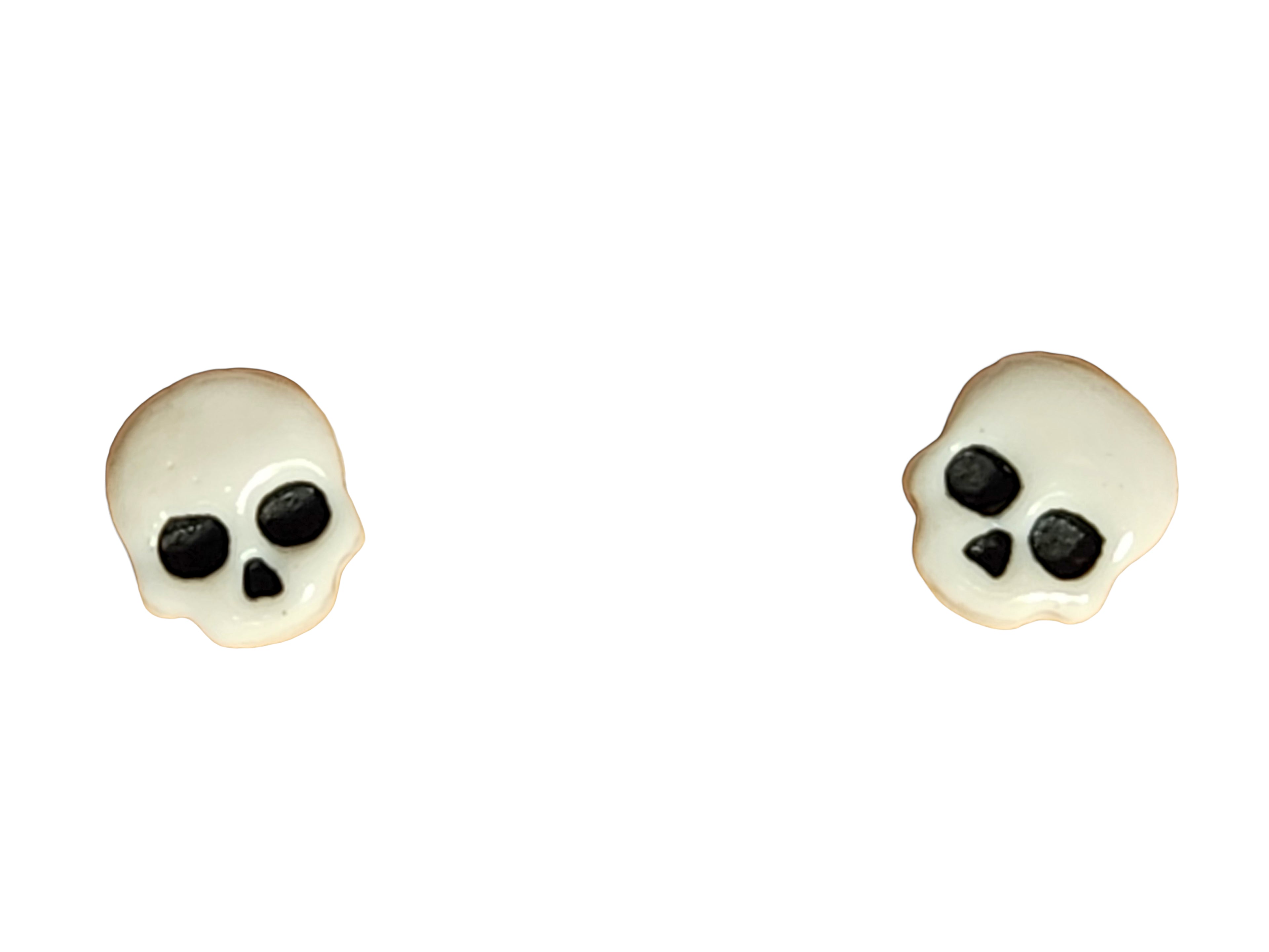 Handmade skeleton stud earrings