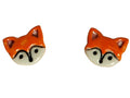 Handmade Fox Porcelain Stud Earrings