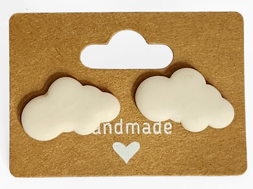 Handmade Cloud Stud Earrings
