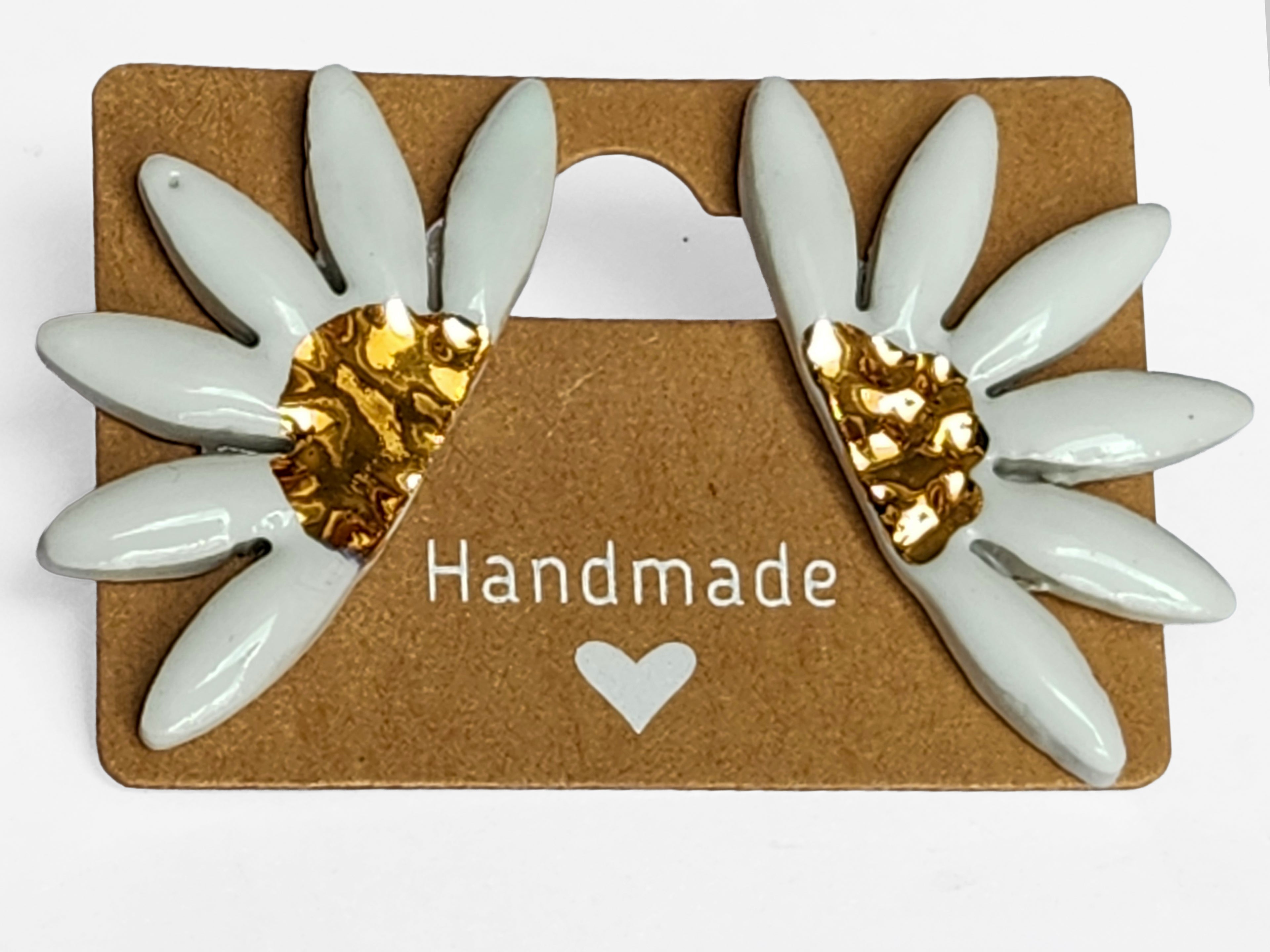 Handmade Daisy Porcelain Stud Earrings