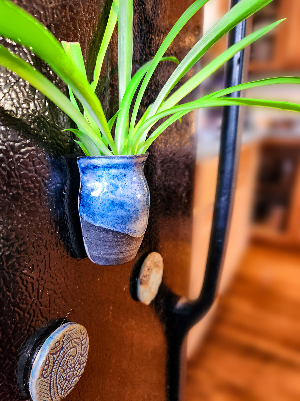 Small Porcelain Magnetic Half-Vase