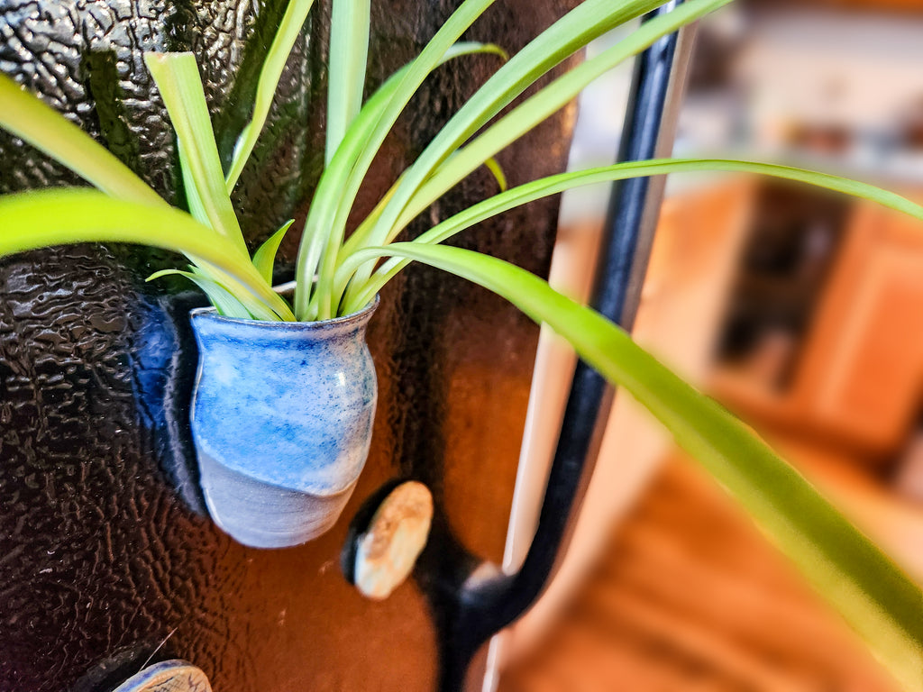 Small Porcelain Magnetic Half-Vase