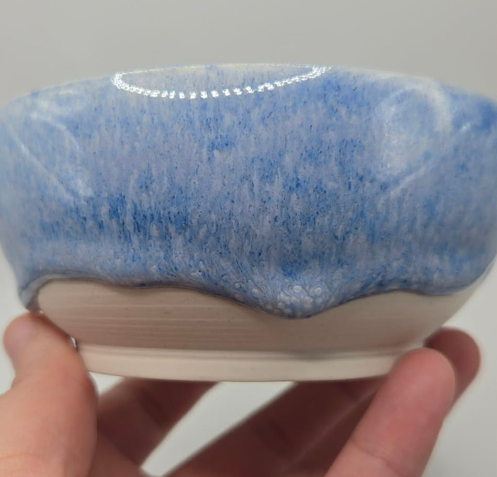 Blue Glazed One of a Kind Dessert Bowl - 6oz