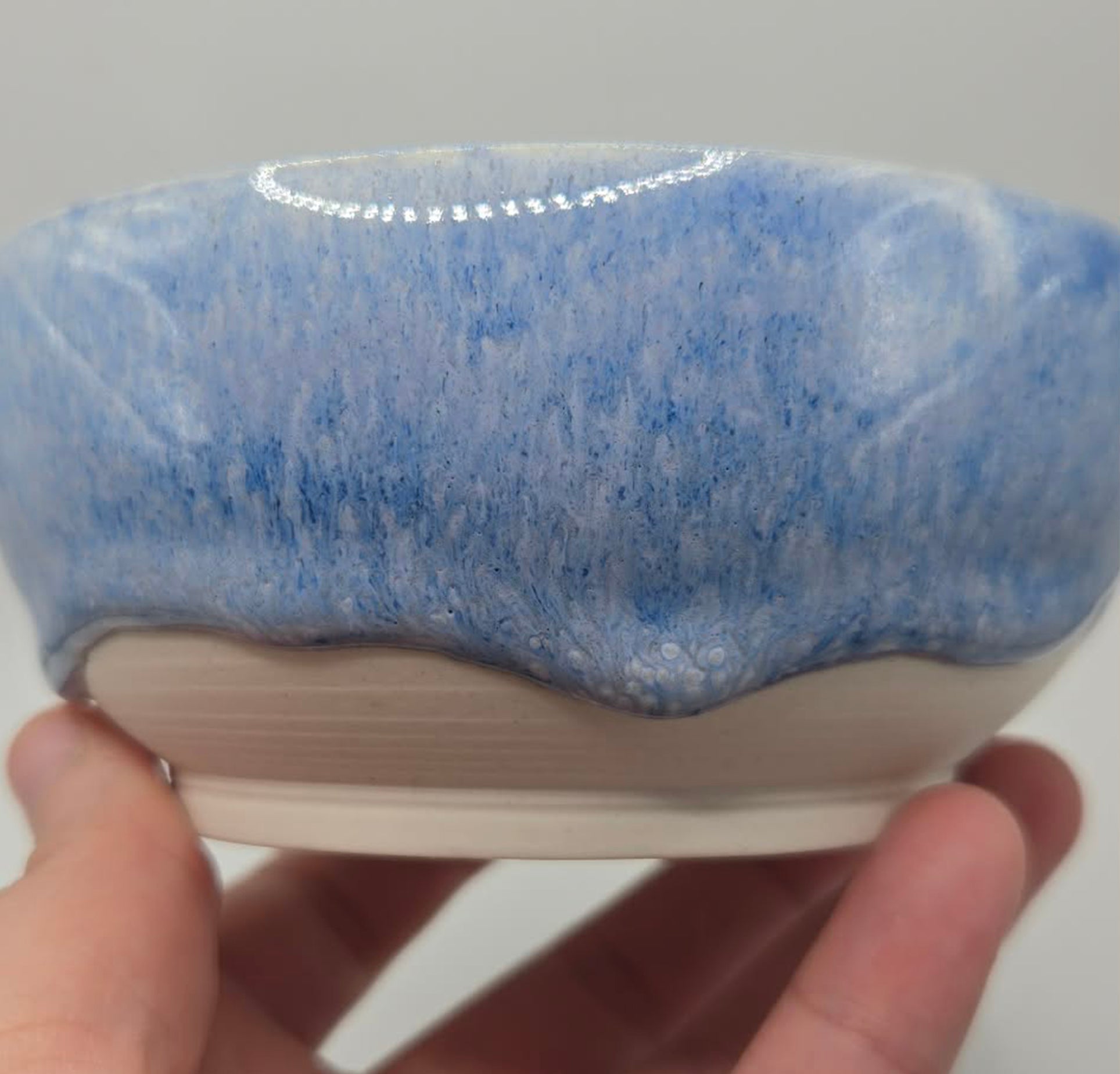 Blue Glazed One of a Kind Dessert Bowl - 6oz