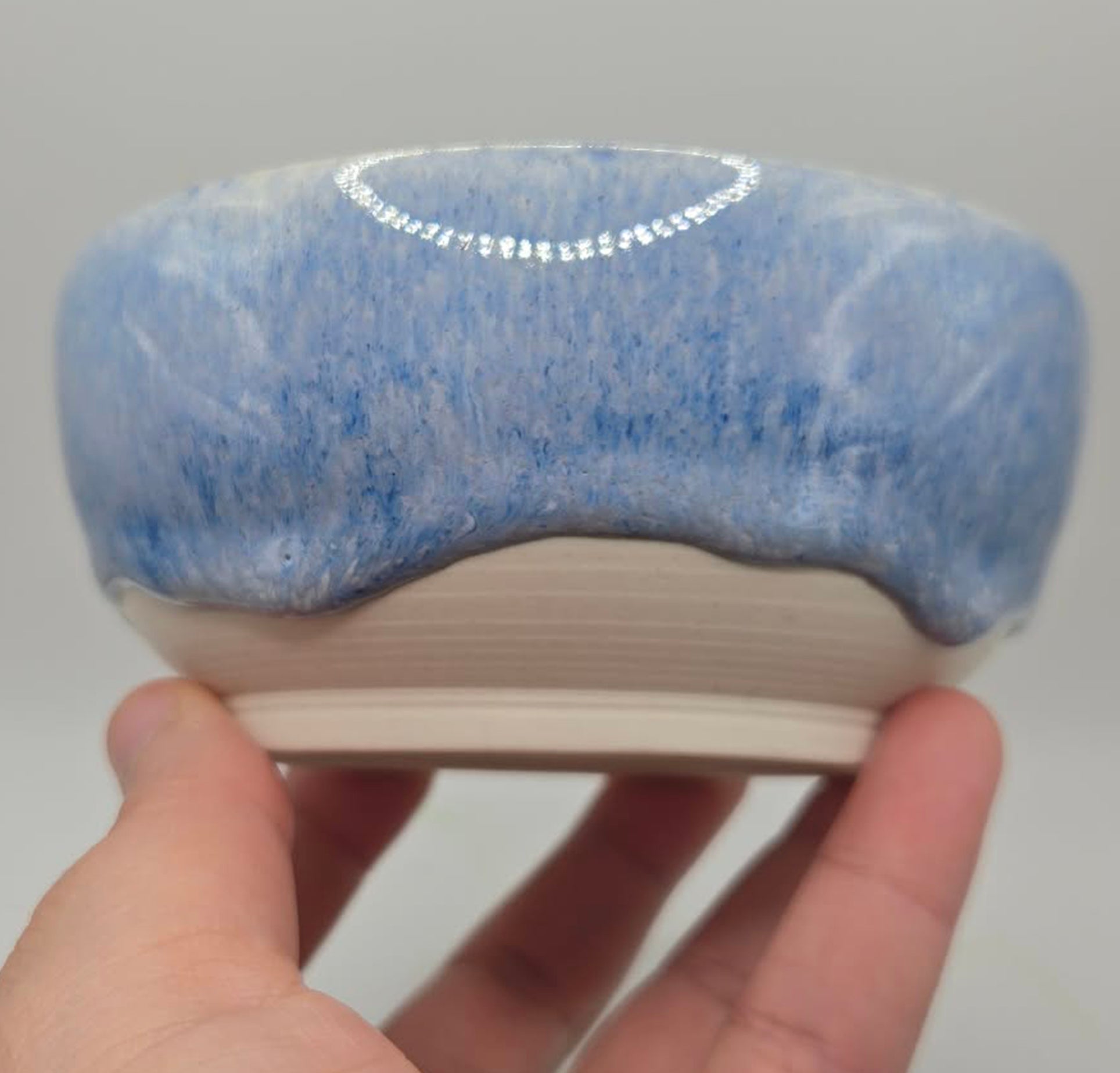 Blue Glazed One of a Kind Dessert Bowl - 6oz
