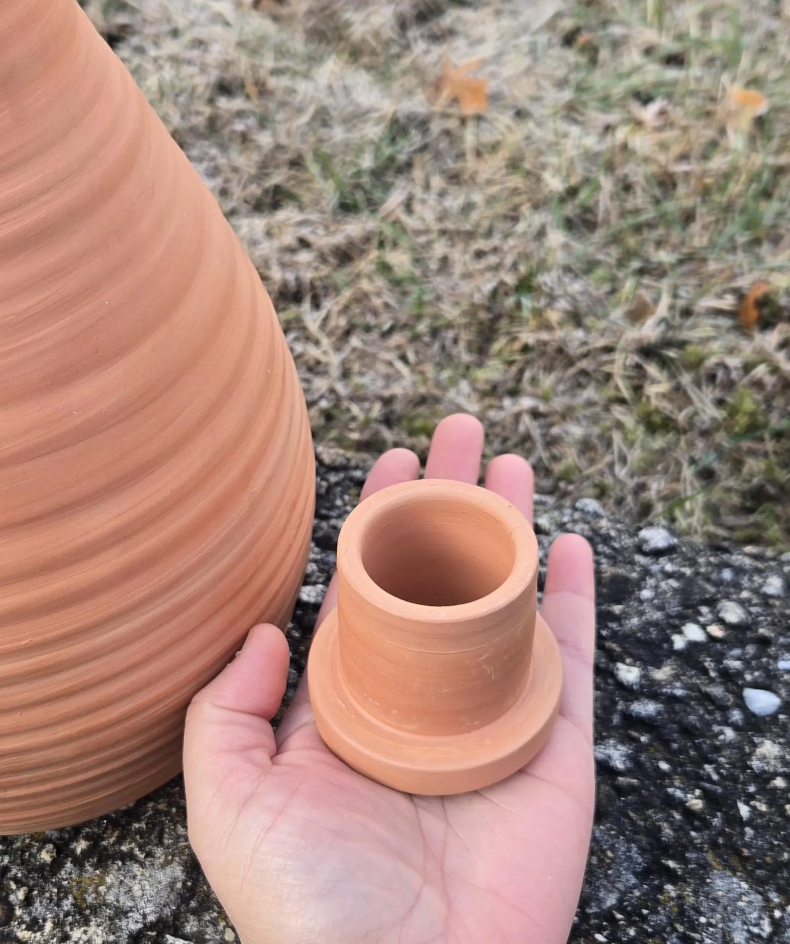 Large Handmade Terracotta Garden Olla with Lid ~ Half Gallon ~ Self Watering Garden Irrigation