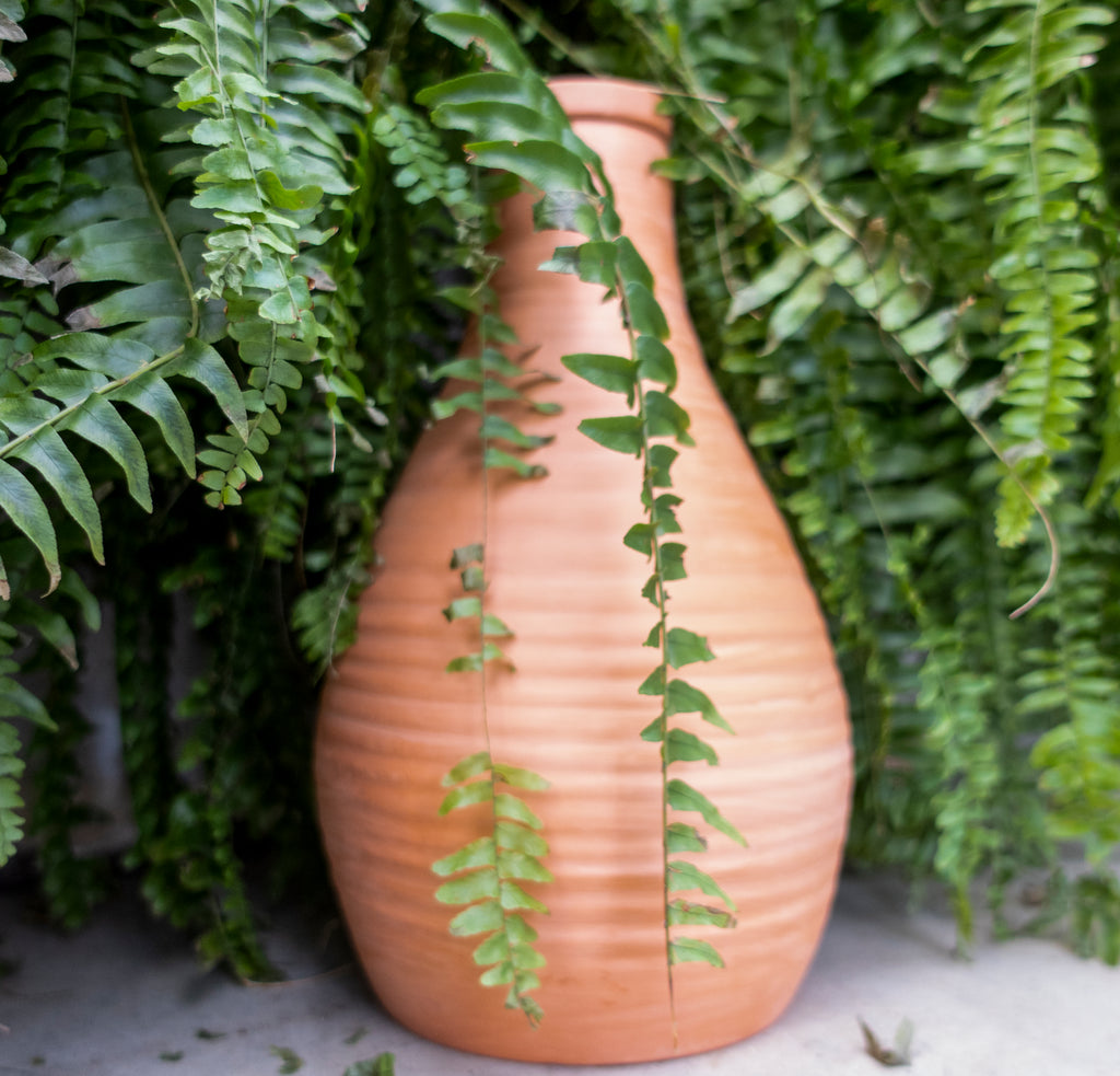 Large Handmade Terracotta Garden Olla with Lid ~ Half Gallon ~ Self Watering Garden Irrigation